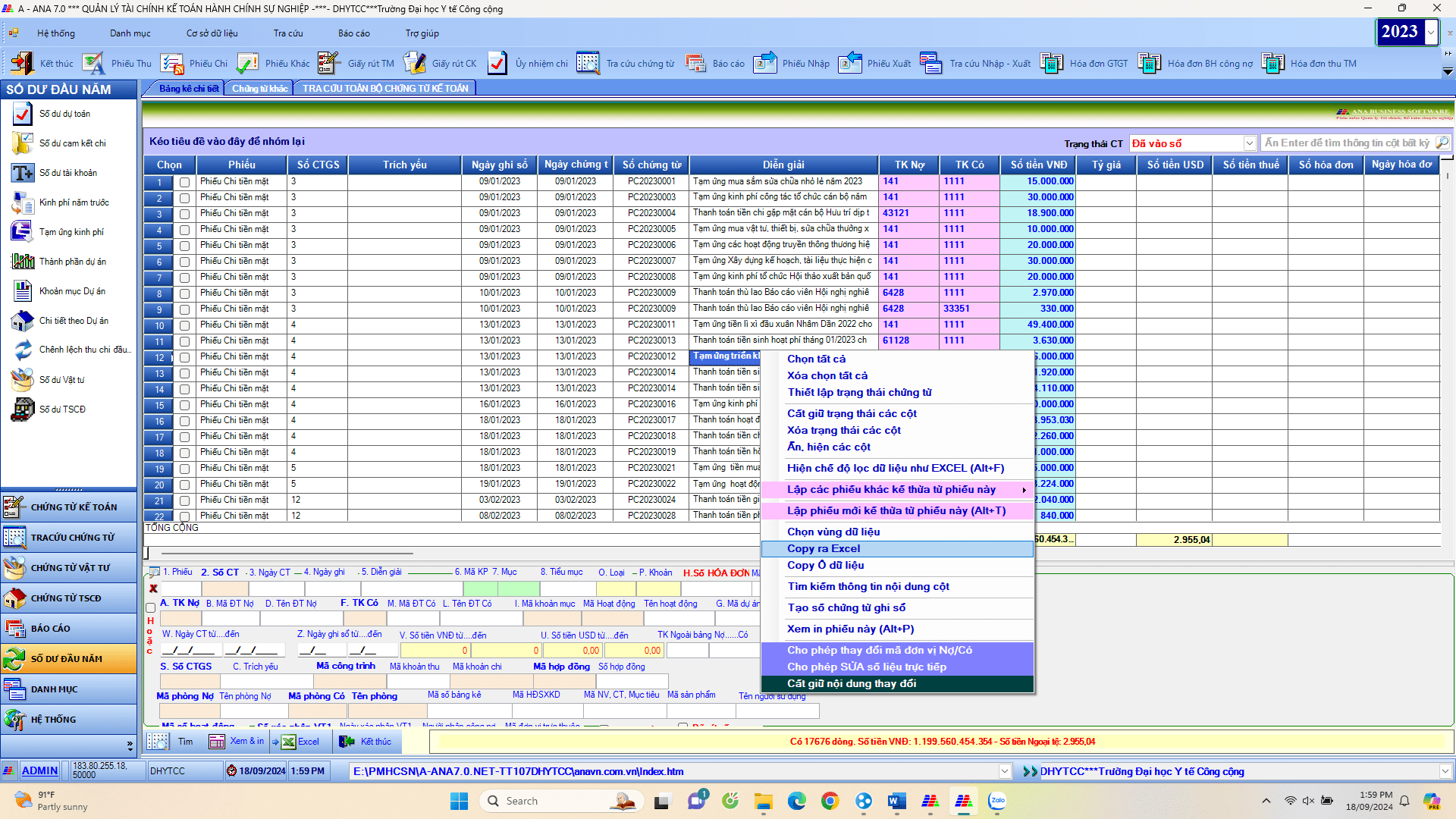 Tra cứu chứng từ